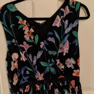 Floral print, cross bodied dress